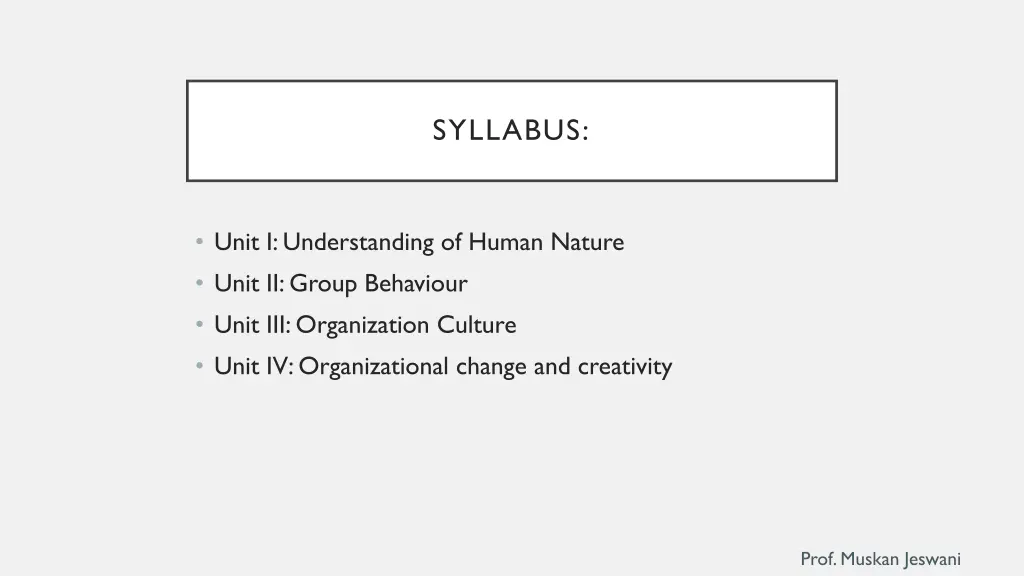 syllabus