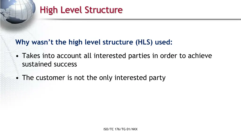 high level structure