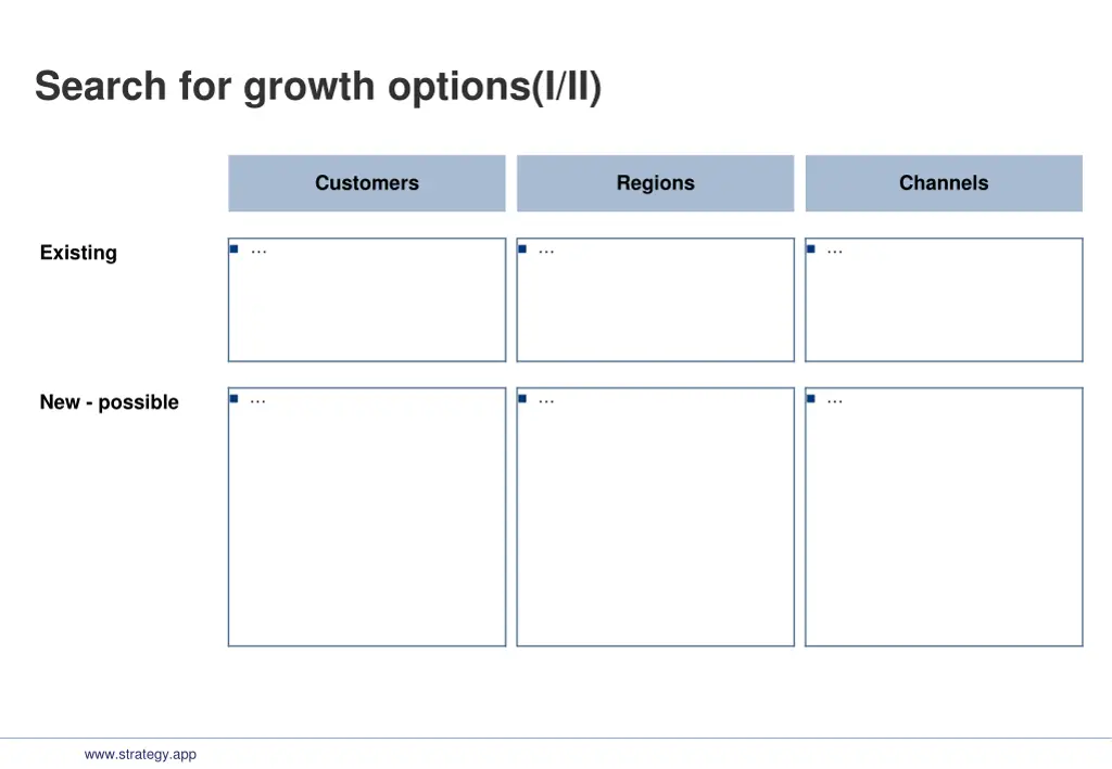 search for growth options i ii