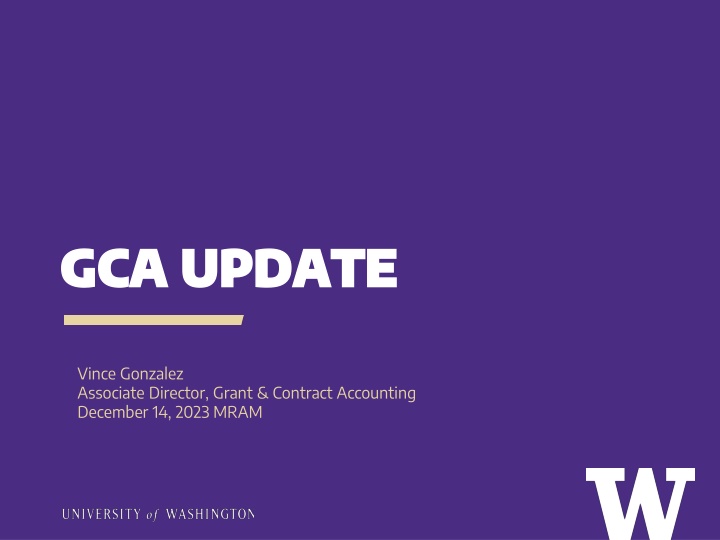 gca update gca update