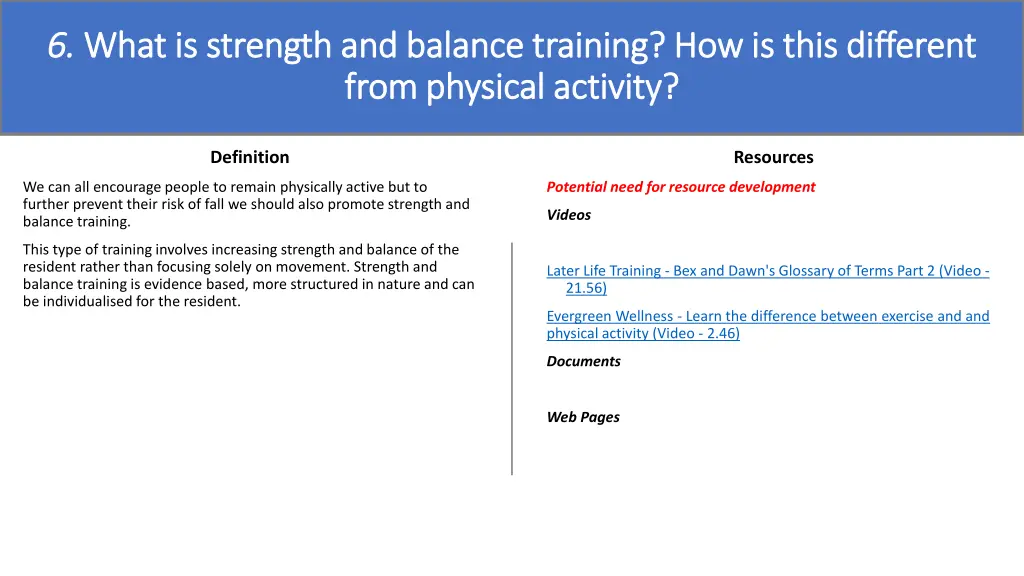 6 6 what is strength and balance training