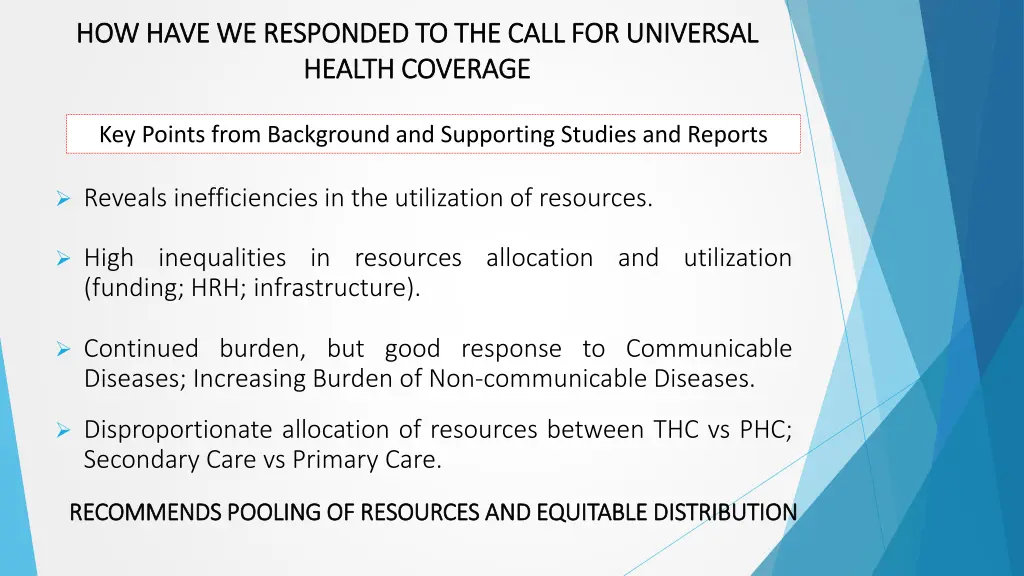 how have we responded to the call for universal 1