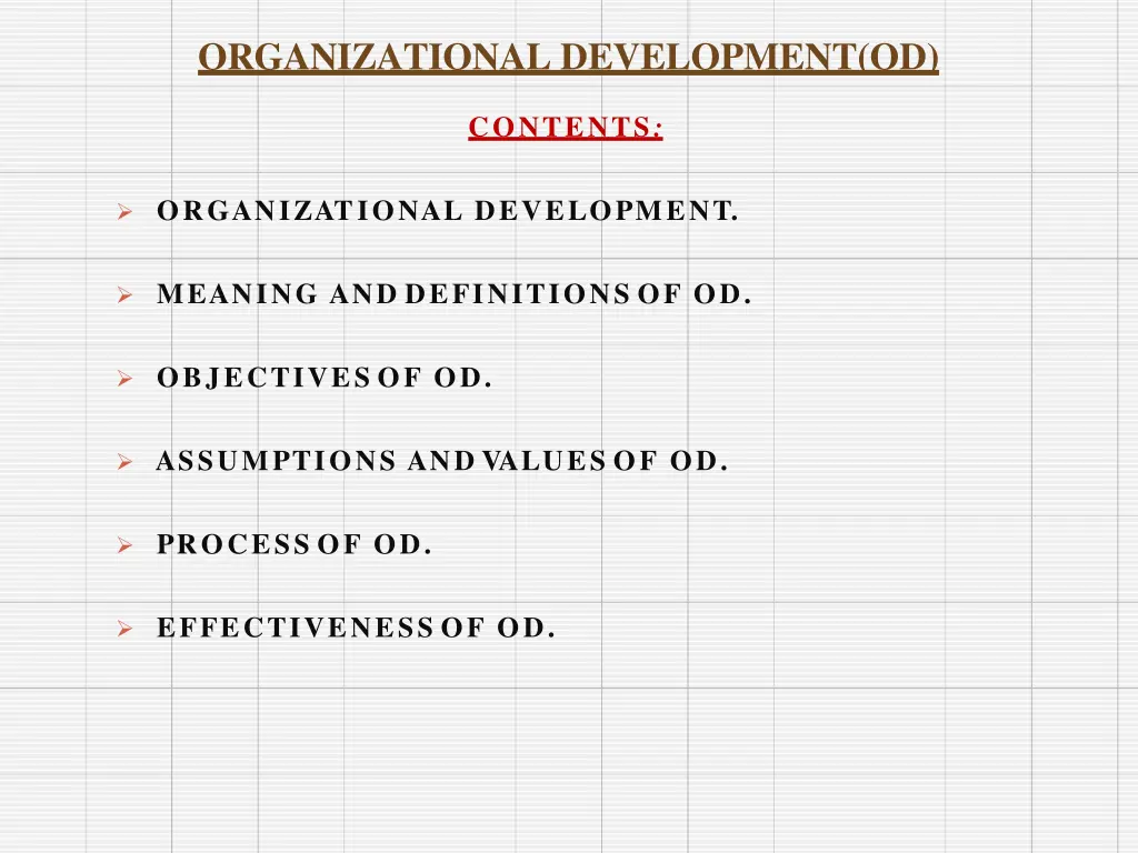 organizational development od