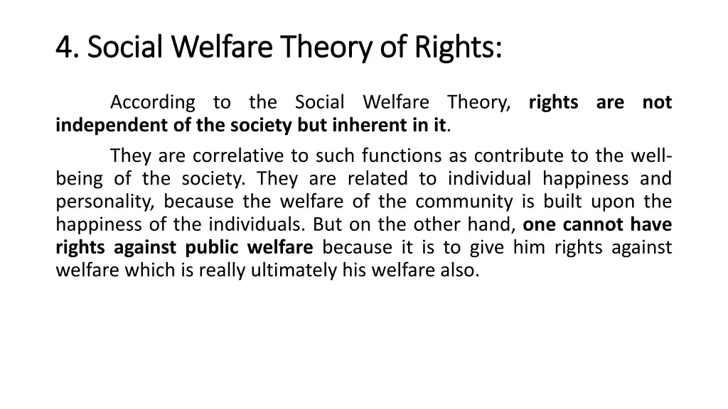 4 social welfare theory of rights 4 social