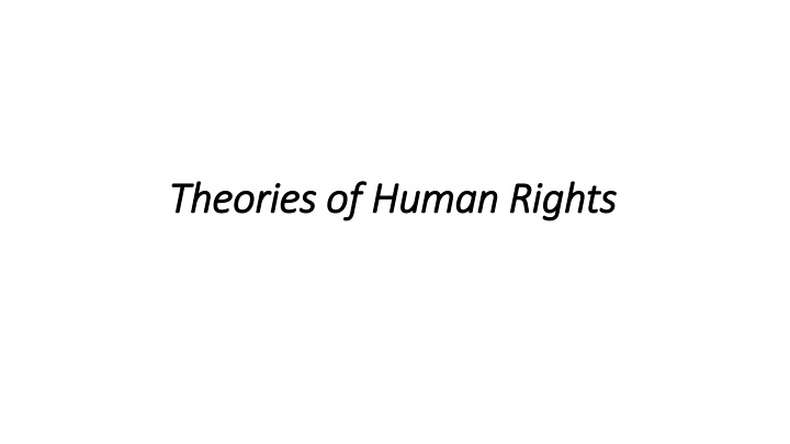 theories of human rights theories of human rights