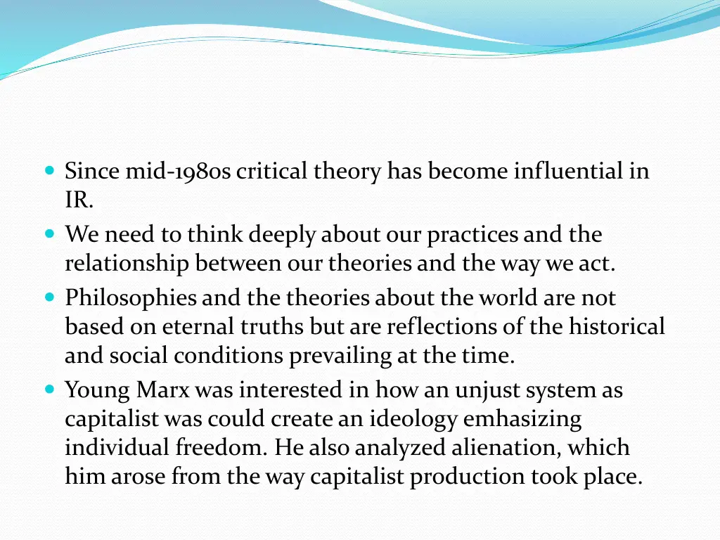 since mid 1980s critical theory has become