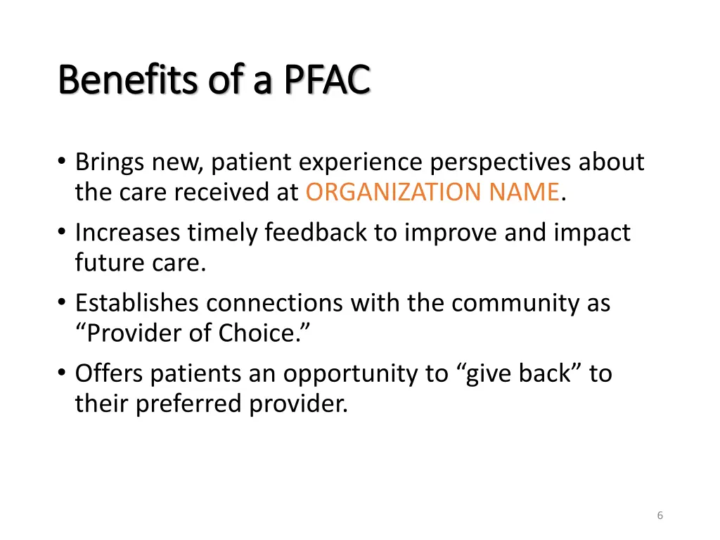 benefits of a pfac benefits of a pfac