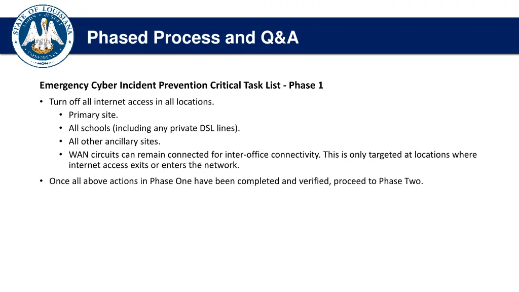 introduction and opening comments phased process 1