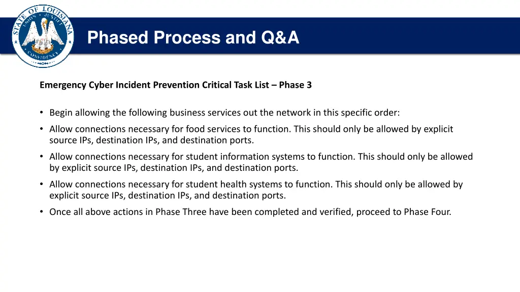 introduction and opening comments phased process 5