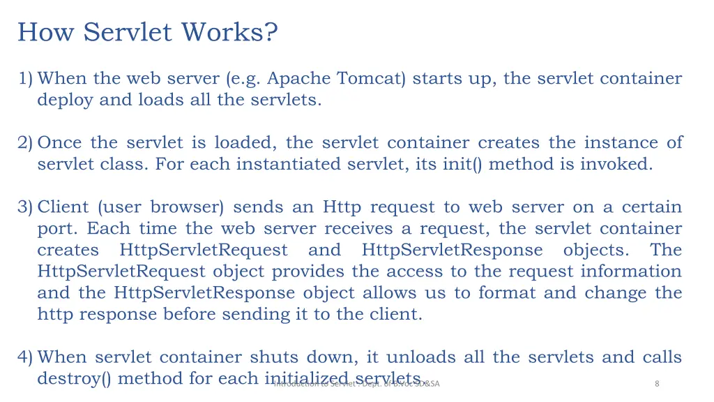 how servlet works