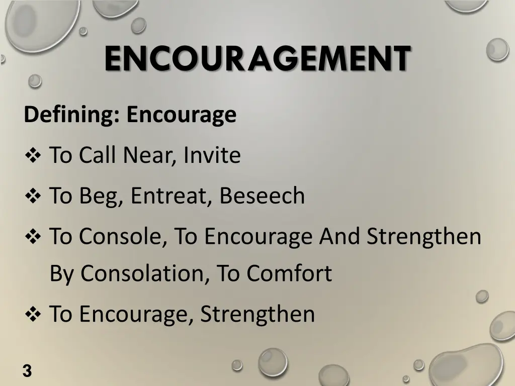 encouragement 1