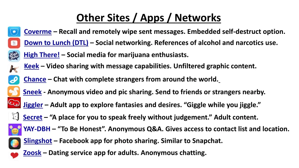 other sites apps networks 1