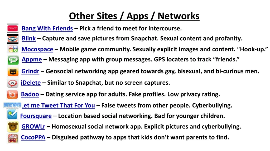 other sites apps networks 3