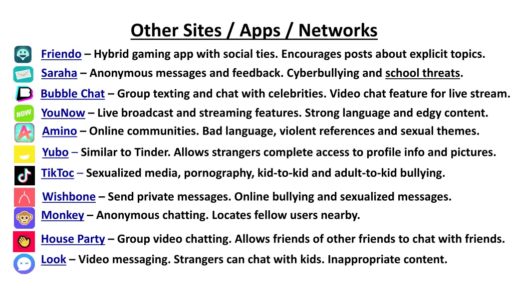 other sites apps networks 5