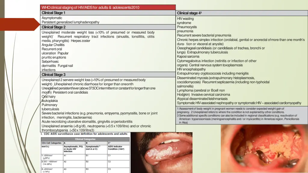 who clinical staging of hiv aids for adults