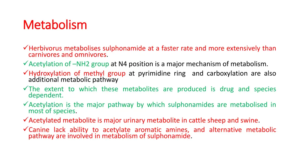 metabolism metabolism