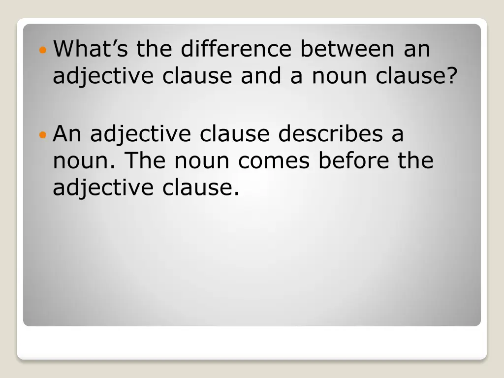 what s the difference between an adjective clause