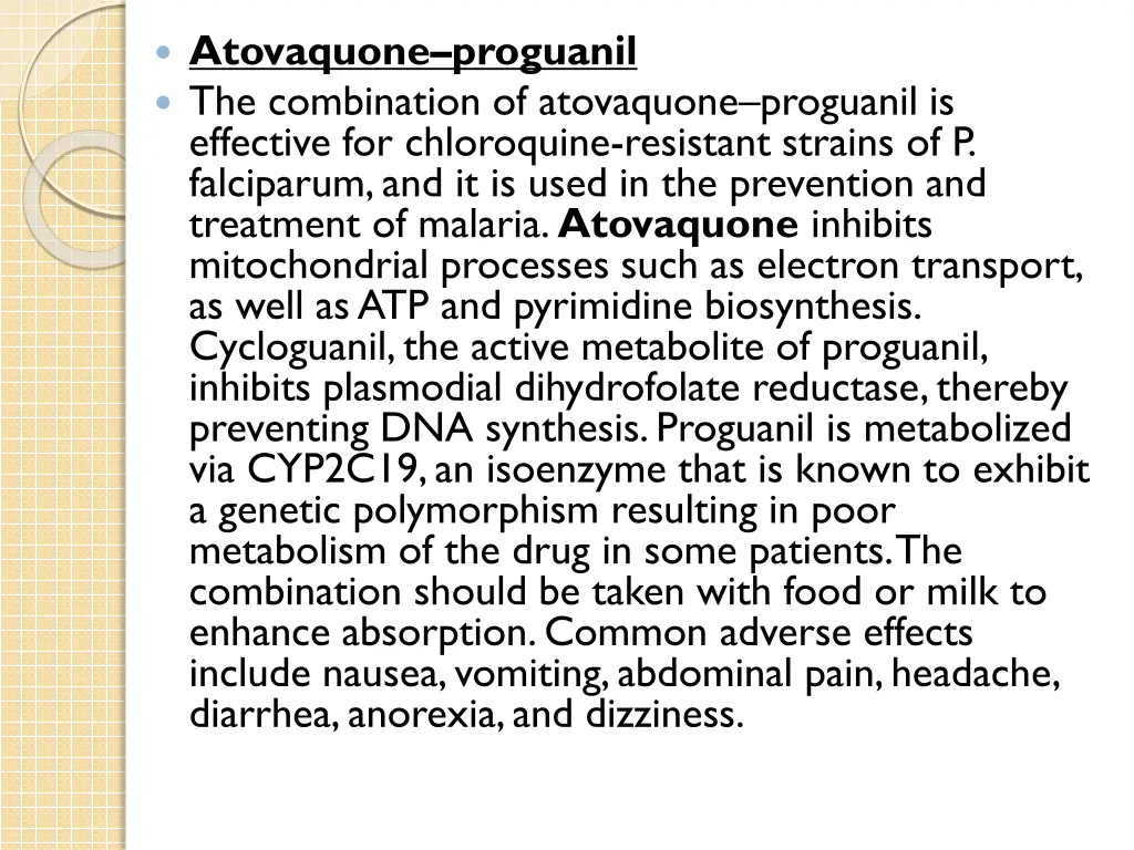 atovaquone proguanil the combination