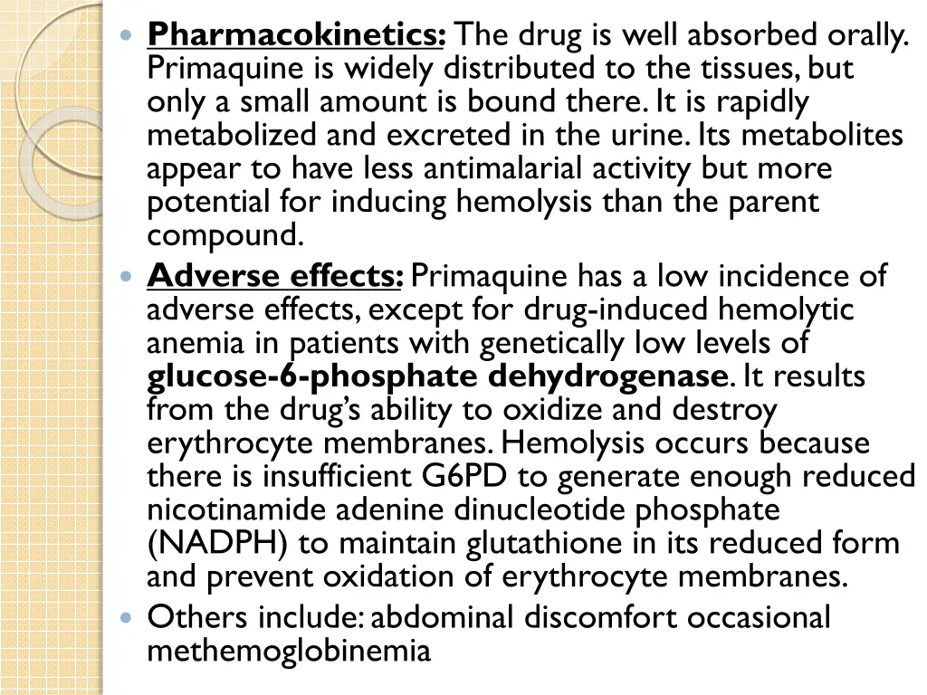 pharmacokinetics the drug is well absorbed orally