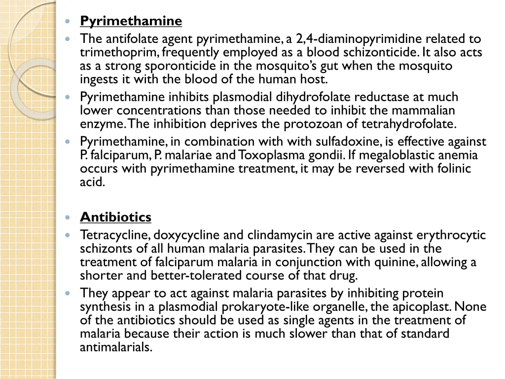 pyrimethamine the antifolate agent pyrimethamine