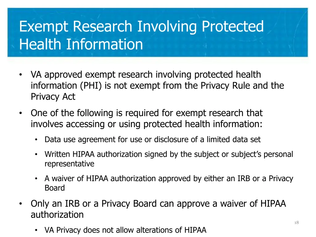 exempt research involving protected health