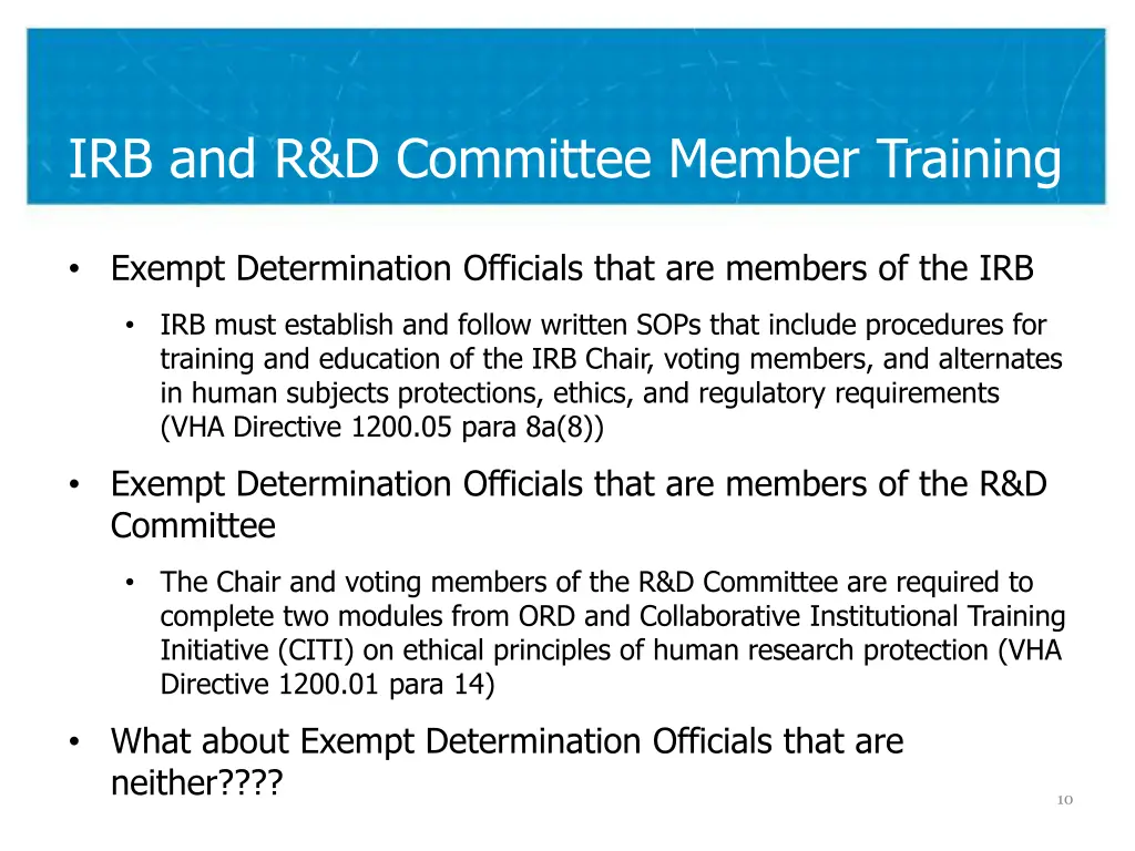 irb and r d committee member training