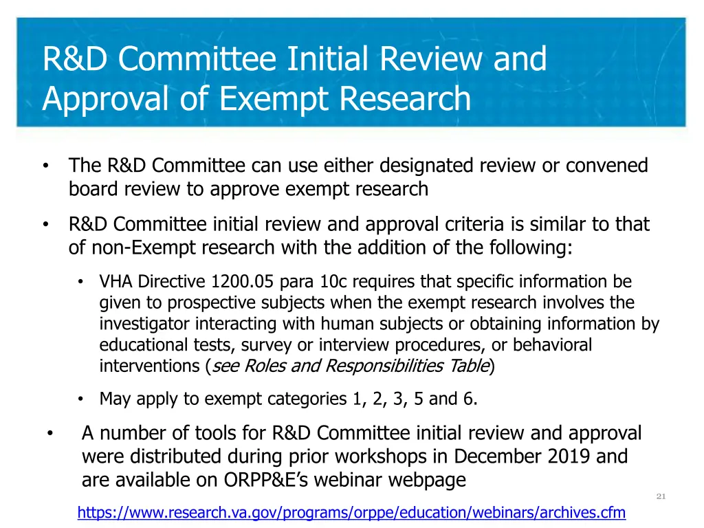 r d committee initial review and approval 1