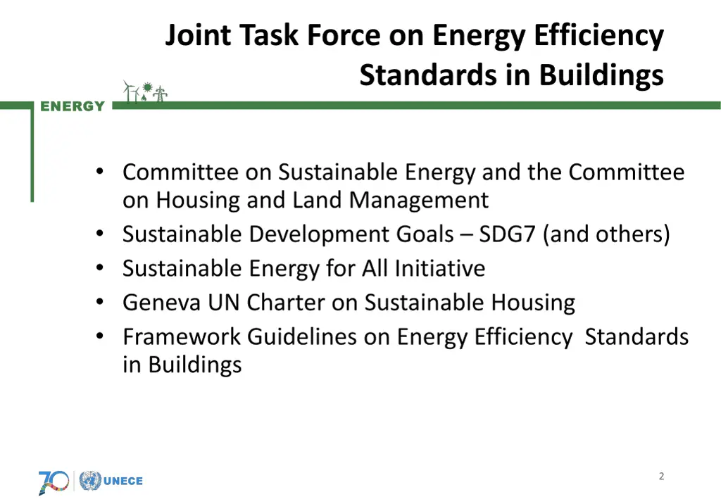 joint task force on energy efficiency standards