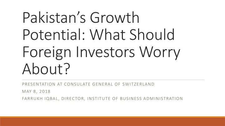 pakistan s growth potential what should foreign