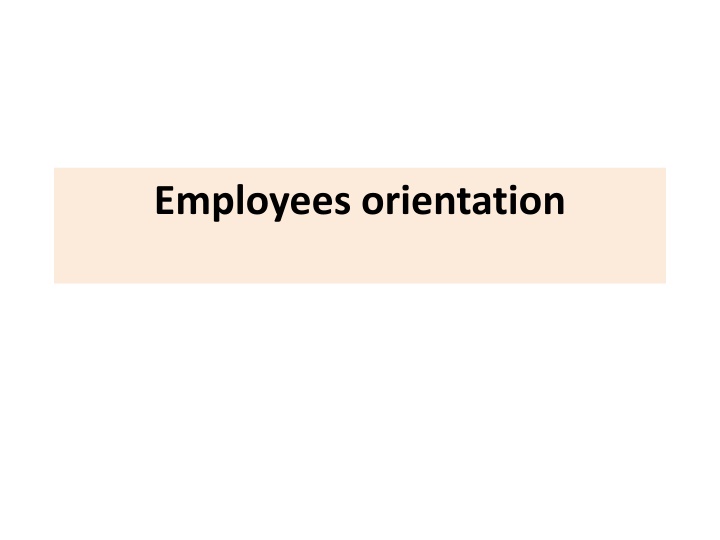 employees orientation