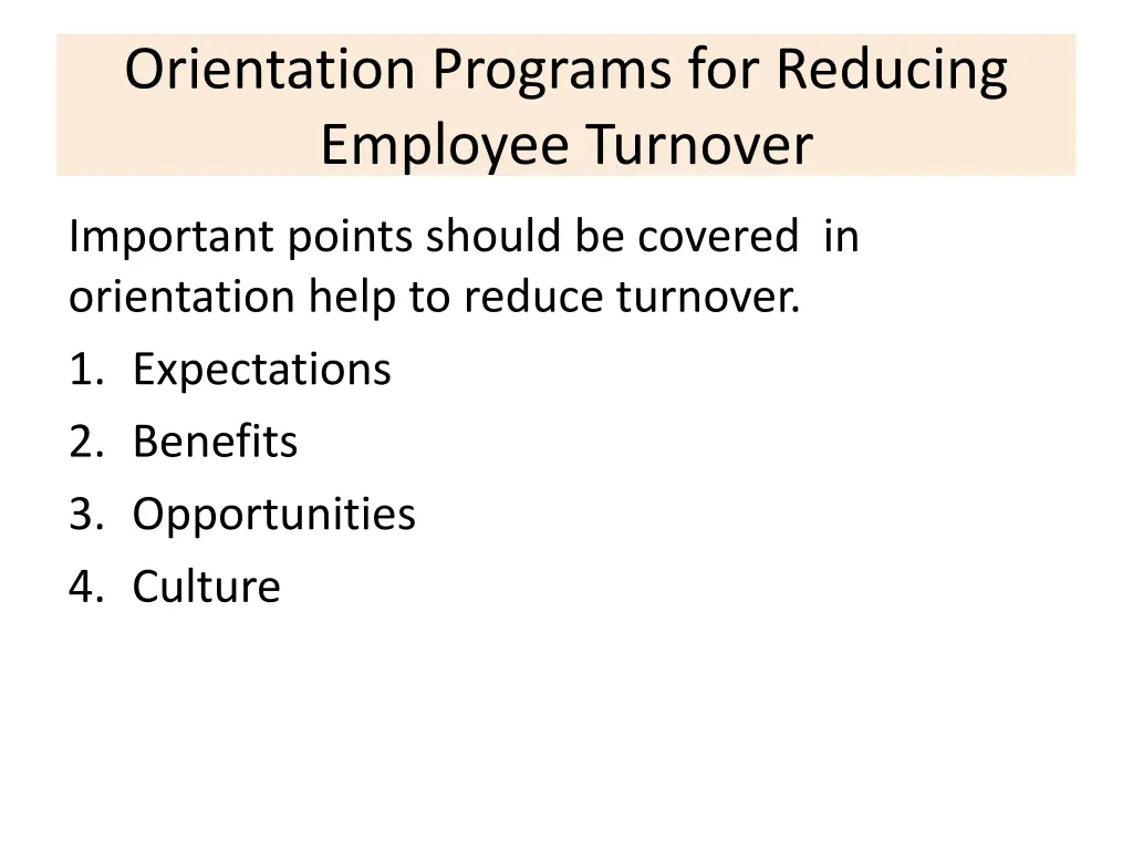 orientation programs for reducing employee 1