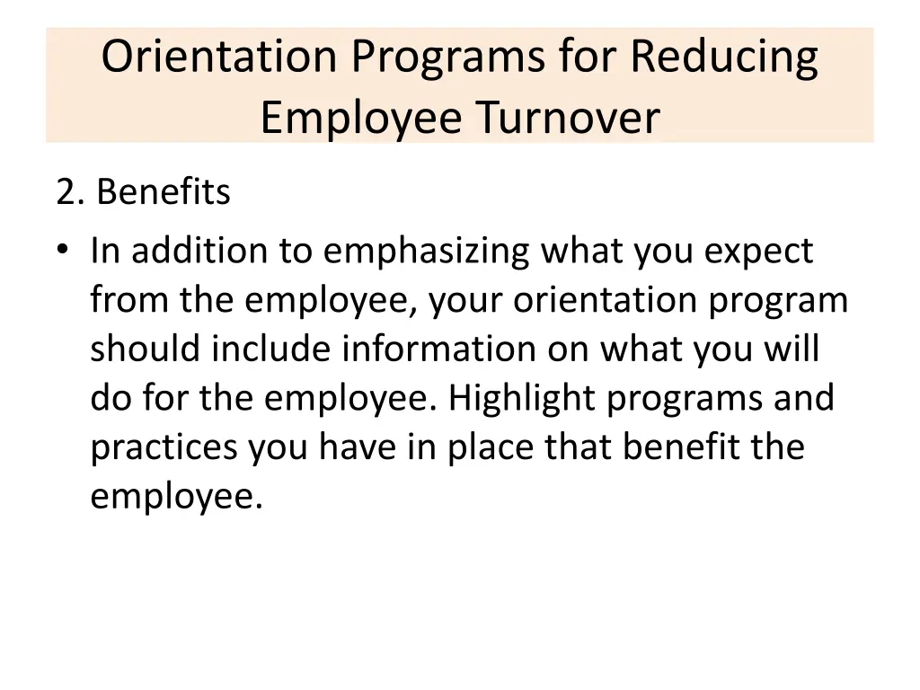 orientation programs for reducing employee 3