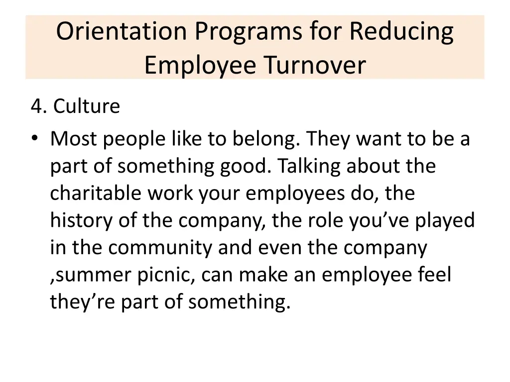 orientation programs for reducing employee 5