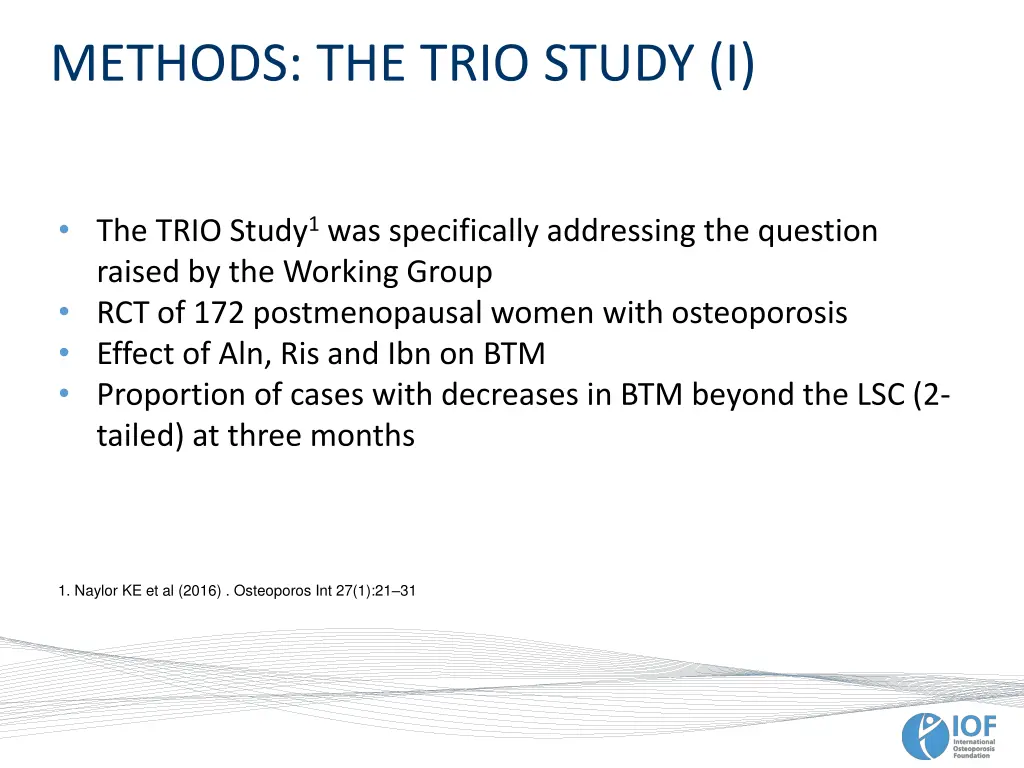 methods the trio study i