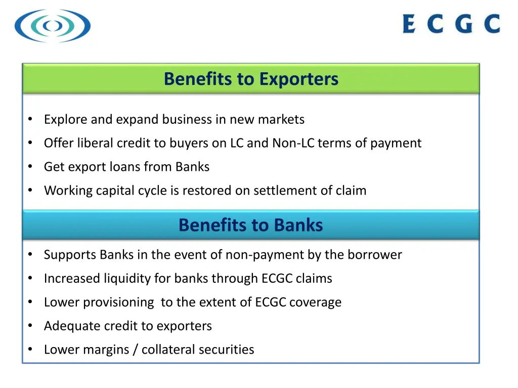 benefits to exporters