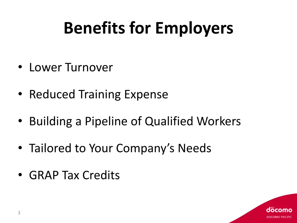 benefits for employers