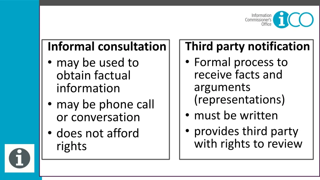 informal consultation may be used to obtain