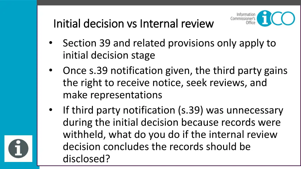 initial decision vs internal review initial