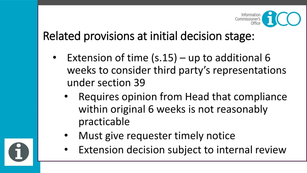 related provisions at initial decision stage