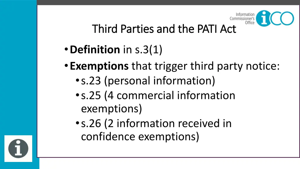 third parties and the pati act third parties