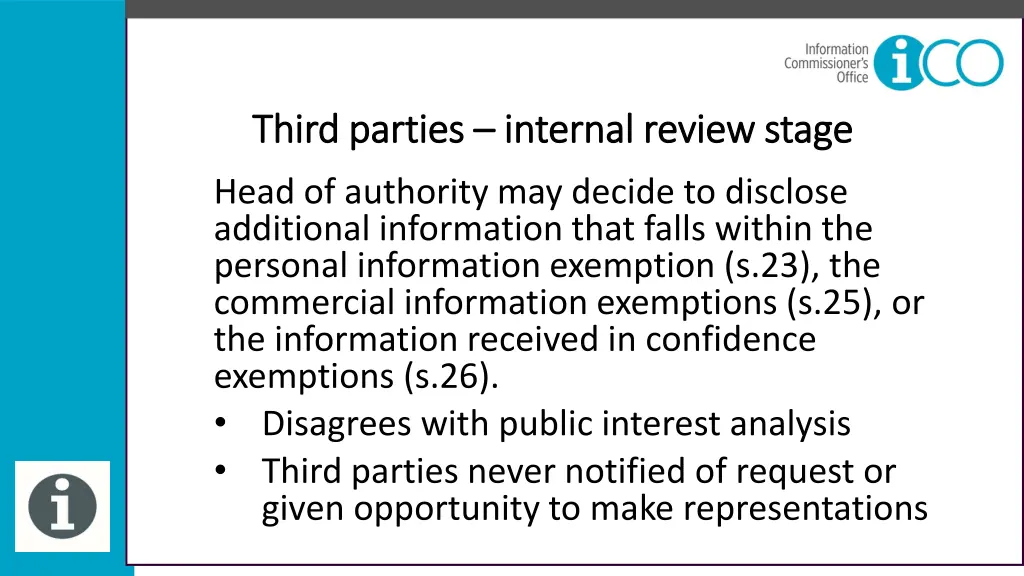 third parties third parties internal review stage