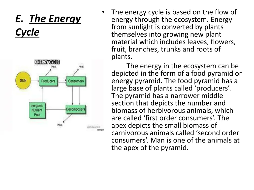 the energy cycle is based on the flow of energy