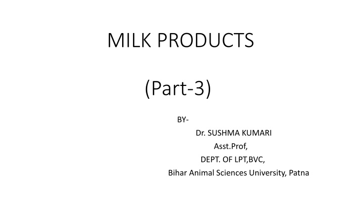 milk products