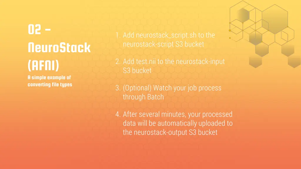 02 neurostack afni a simple example of converting