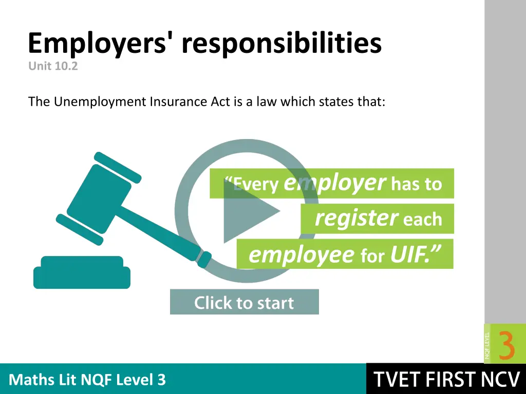 employers responsibilities unit 10 2