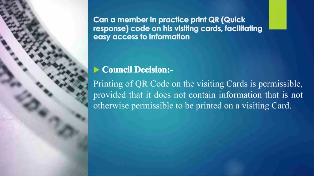 can a member in practice print qr quick