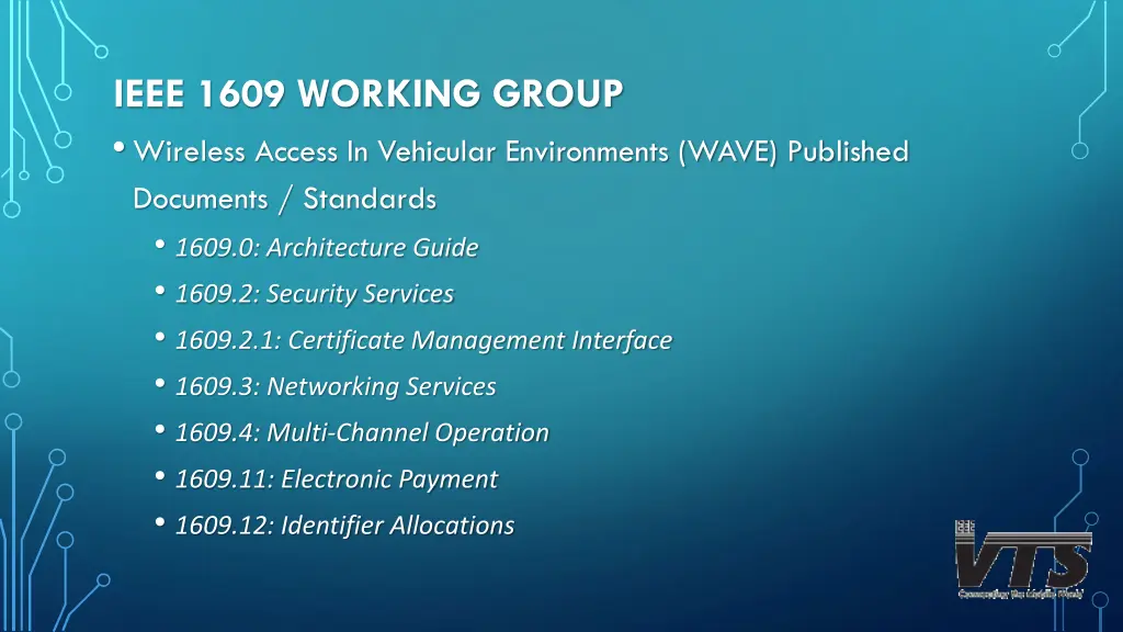 ieee 1609 working group wireless access