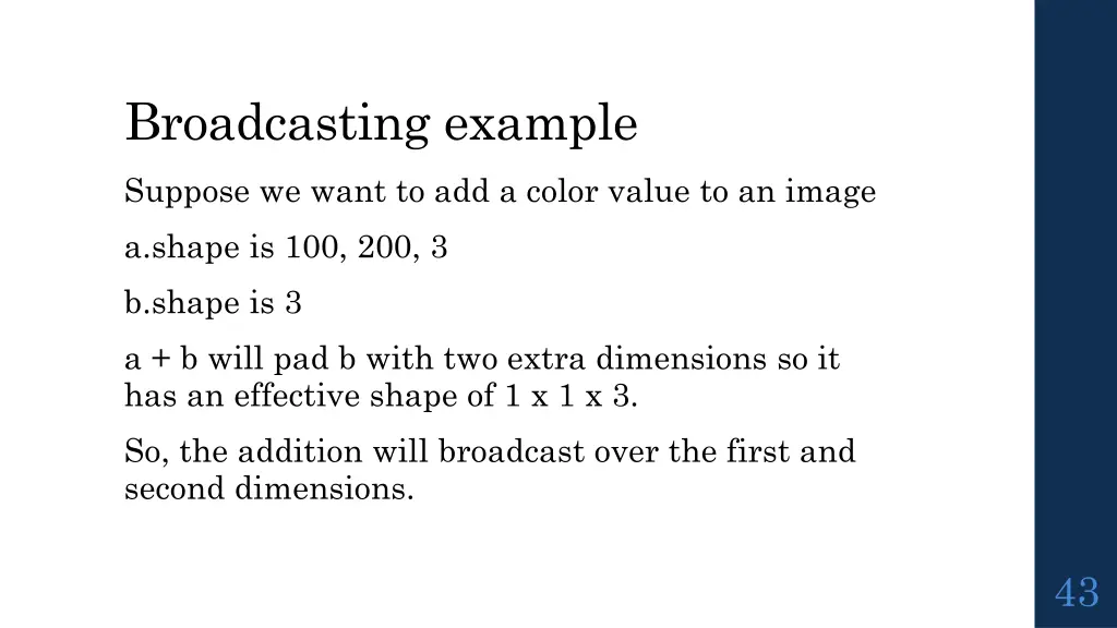 broadcasting example