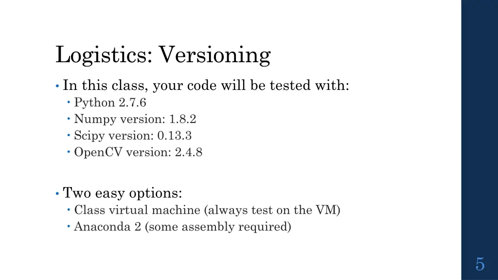 logistics versioning