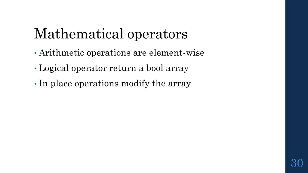 mathematical operators